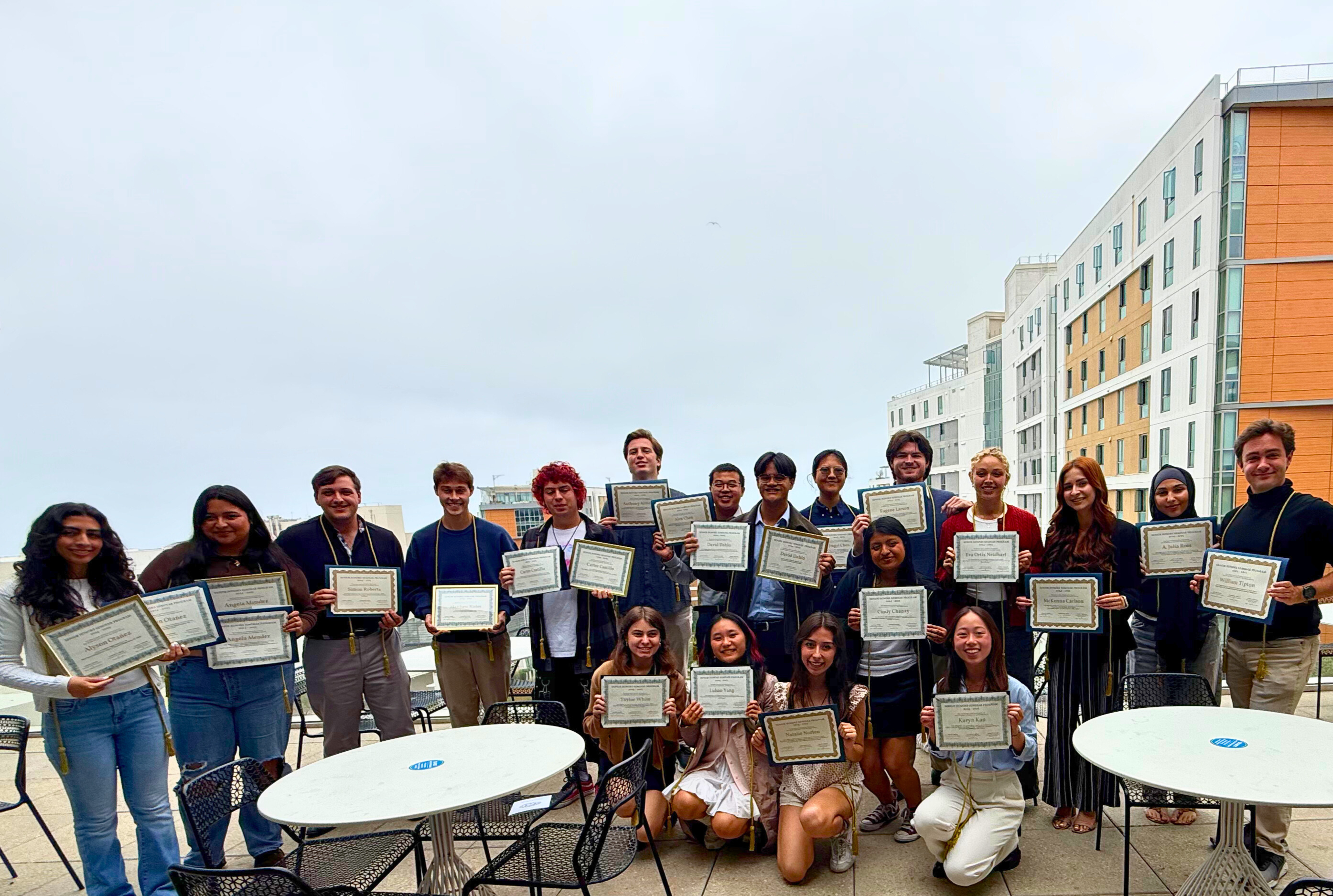 Group photo of 2024-2025 senior honors awardees 